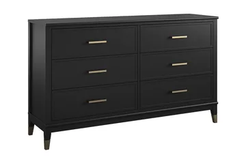 Westerleigh Kommode 144x41 cm Svart/Gull - CosmoLiving - Oppbevaring - Oppbevaringsmøbler - Kommode