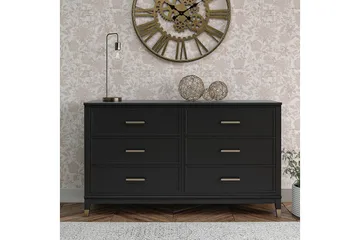 Westerleigh Kommode 144x41 cm Svart/Gull - Oppbevaring - Oppbevaringsmøbler - Kommode