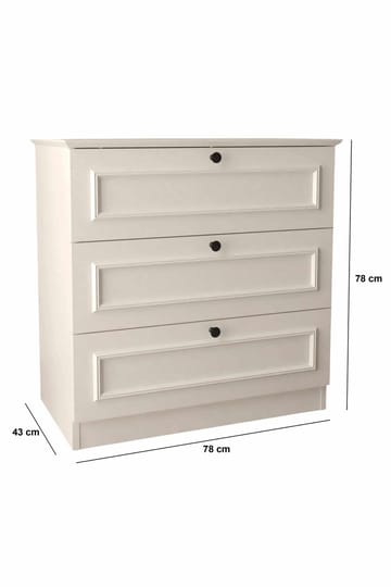 Wonthaggi kommode 78 cm - Hvit - Oppbevaring - Oppbevaringsmøbler - Kommode