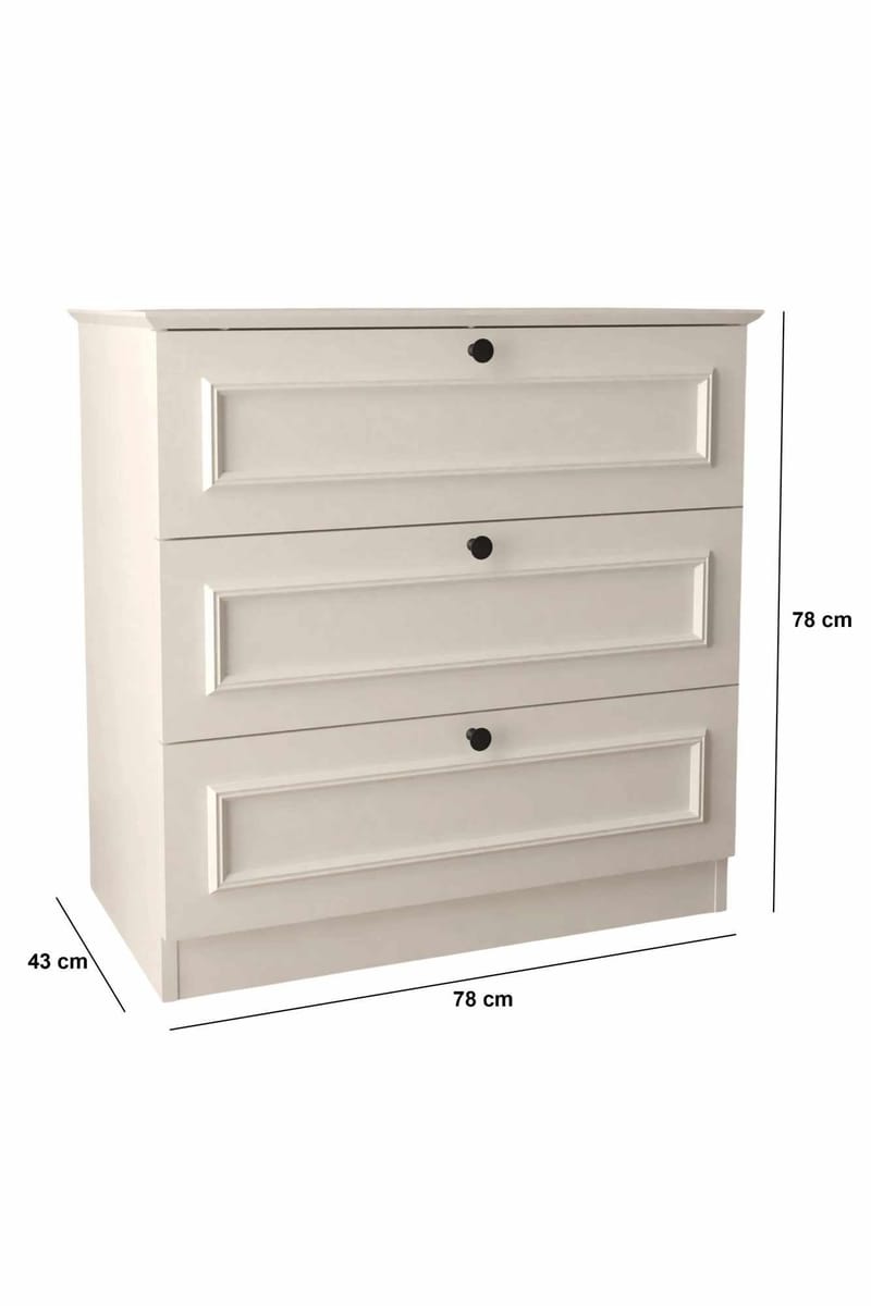 Wonthaggi kommode 78 cm - Hvit - Oppbevaring - Oppbevaringsmøbler - Kommode