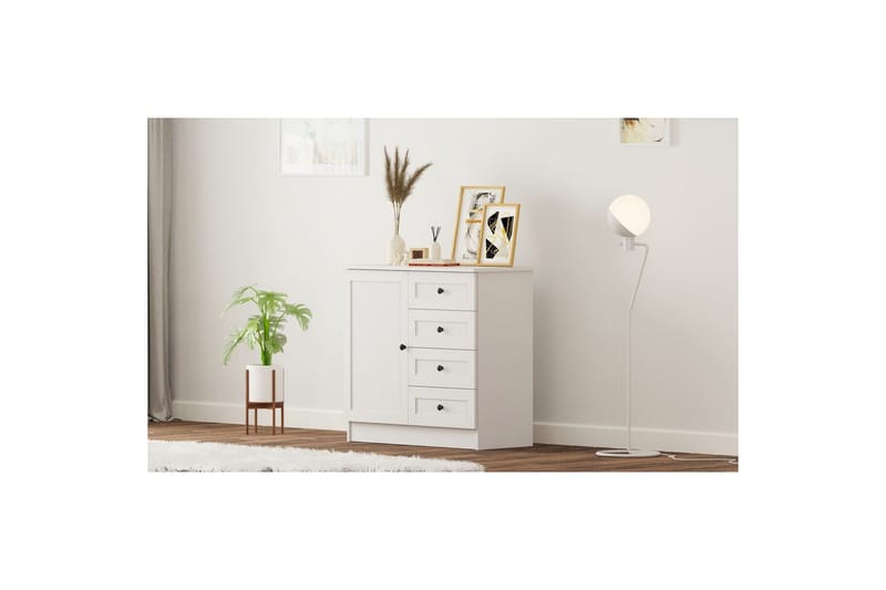 Zavira Kommode 87 cm - Matt Hvit - Oppbevaring - Oppbevaringsmøbler - Kommode