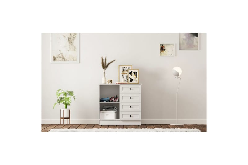 Zavira Kommode 87 cm - Matt Hvit - Oppbevaring - Oppbevaringsmøbler - Kommode