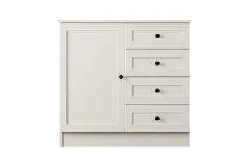 Zavira Kommode 87 cm - Matt Hvit - Oppbevaring - Oppbevaringsmøbler - Kommode