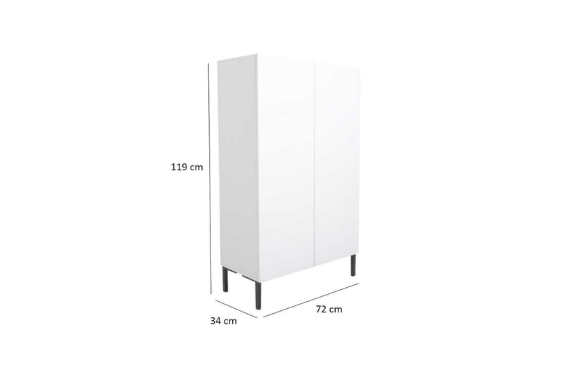 Zenla Kommode 72 cm - Hvit - Oppbevaring - Oppbevaringsmøbler - Kommode