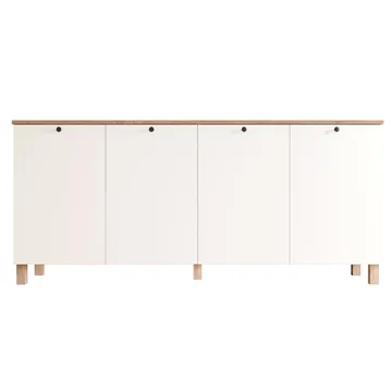 Konsollbord Hanah Home Nord (180 x 80 x 42,1 cm) White Oak - Hvit og eik - Oppbevaring - Oppbevaringsmøbler - Sideboard & skjenk