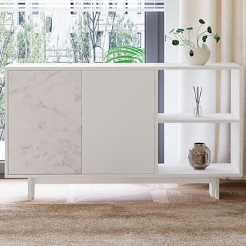 Konsollbord Homitis Ravello (140 x 80 x 35 cm) Hvit marmor - Oppbevaring - Oppbevaringsmøbler - Sideboard & skjenk