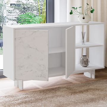 Konsollbord Homitis Ravello (140 x 80 x 35 cm) Hvit marmor - Oppbevaring - Oppbevaringsmøbler - Sideboard & skjenk