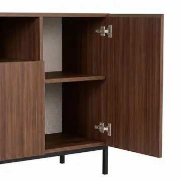 Konsollbord Nordure Rialto (160 x 80 x 40 cm) Milano Valnøtt Svart - Milano valnøtt og svart - Oppbevaring - Oppbevaringsmøbler - Sideboard & skjenk