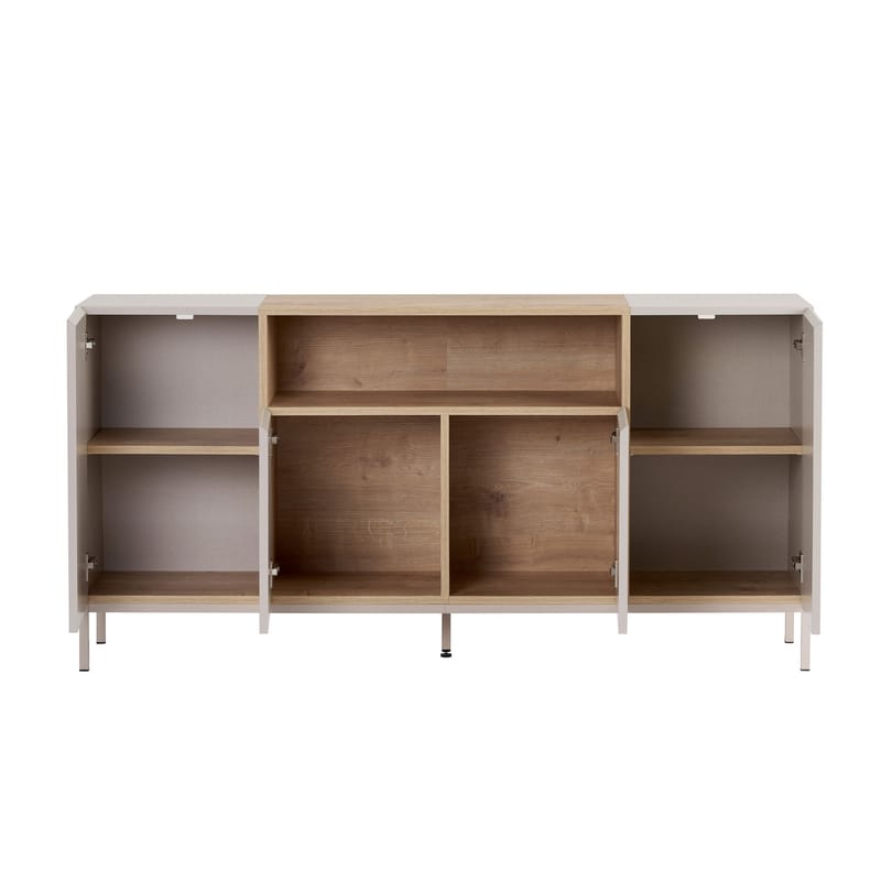 Konsollbord Nordure Rialto (160 x 80 x 40 cm) Sandstein Safir Eik - Sandstone og Sapphire Oak - Oppbevaring - Oppbevaringsmøbler - Sideboard & skjenk