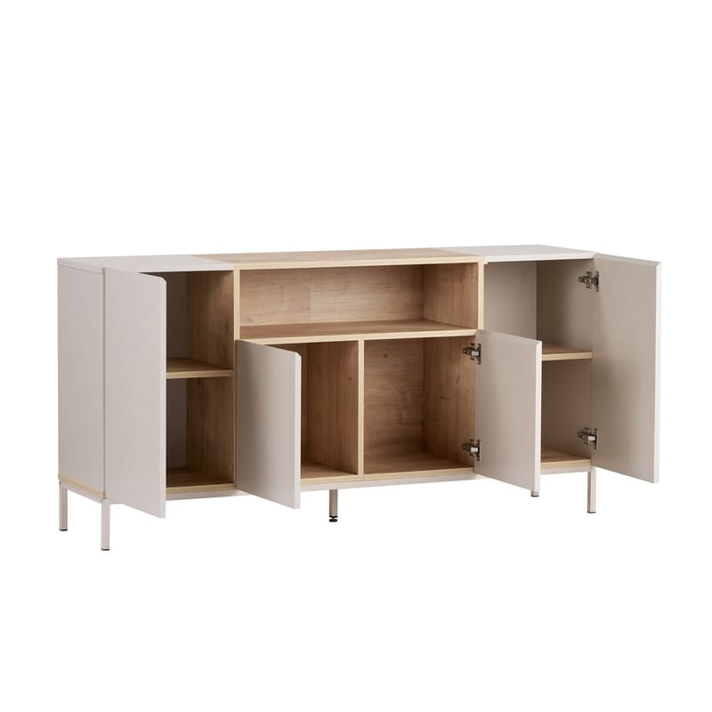 Konsollbord Nordure Rialto (160 x 80 x 40 cm) Sandstein Safir Eik - Sandstone og Sapphire Oak - Oppbevaring - Oppbevaringsmøbler - Sideboard & skjenk