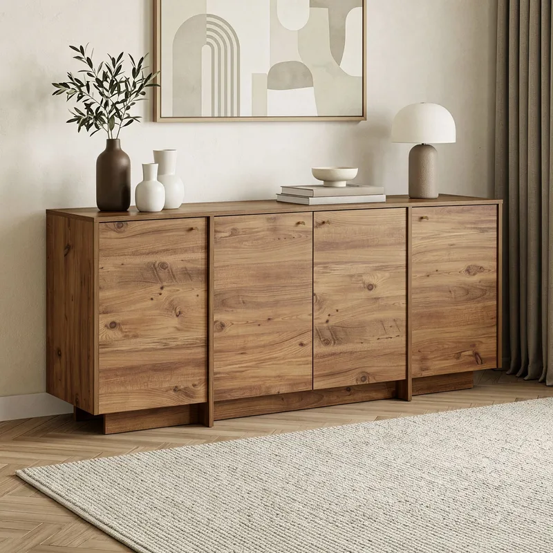 Konsollbord Nordure Varen (180 x 82 x 45 cm) Atlantic Pine - Atlantic Pine - Oppbevaring - Oppbevaringsmøbler - Sideboard & skjenk