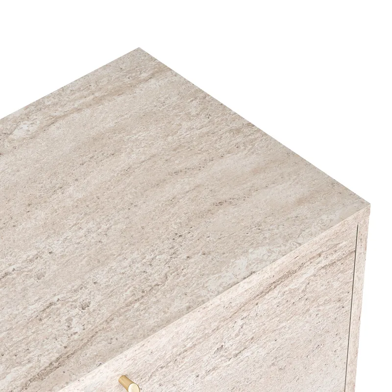 Konsollbord Nordure Varen (180 x 82 x 45 cm) Travertin - Travertin - Oppbevaring - Oppbevaringsmøbler - Sideboard & skjenk