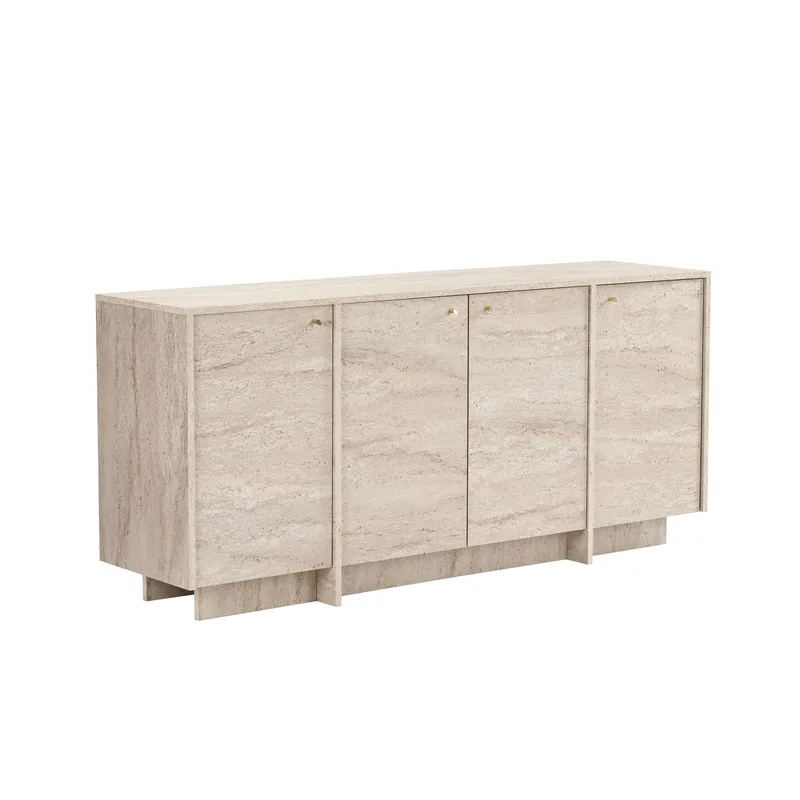 Konsollbord Nordure Varen (180 x 82 x 45 cm) Travertin - Travertin - Oppbevaring - Oppbevaringsmøbler - Sideboard & skjenk