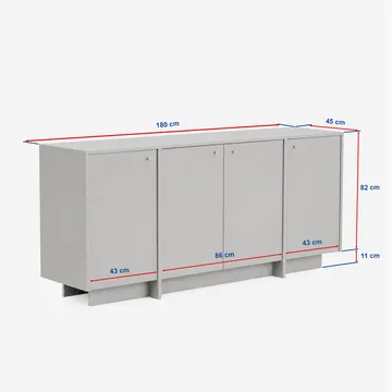 Konsollbord Nordure Varen (180 x 82 x 45 cm) Travertin - Travertin - Oppbevaring - Oppbevaringsmøbler - Sideboard & skjenk