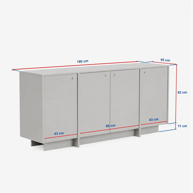 Konsollbord Nordure Varen (180 x 82 x 45 cm) Travertin - Travertin - Oppbevaring - Oppbevaringsmøbler - Sideboard & skjenk