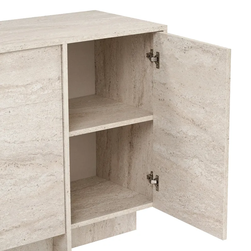 Konsollbord Nordure Varen (180 x 82 x 45 cm) Travertin - Travertin - Oppbevaring - Oppbevaringsmøbler - Sideboard & skjenk