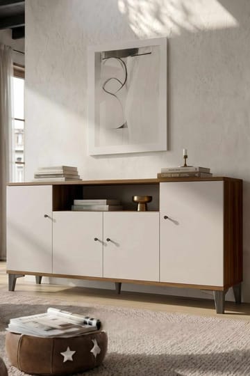 Konsollbord Skye Decor Bren (180 x 85 x 44,5 cm) valnøtt - Valnøtt - Oppbevaring - Oppbevaringsmøbler - Sideboard & skjenk