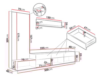 Kyrelon TV-enhet - Oppbevaring - Oppbevaringsmøbler - Møbelsett til stue