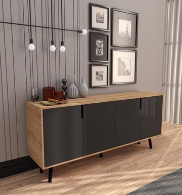 Latinara Konsollbord 180 cm - Sapphire eik, antrasitt - Oppbevaring - Oppbevaringsmøbler - Sideboard & skjenk