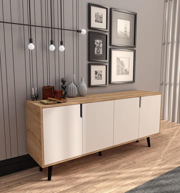 Latinara Konsollbord 180 cm - Sapphire eik, hvit - Oppbevaring - Oppbevaringsmøbler - Sideboard & skjenk