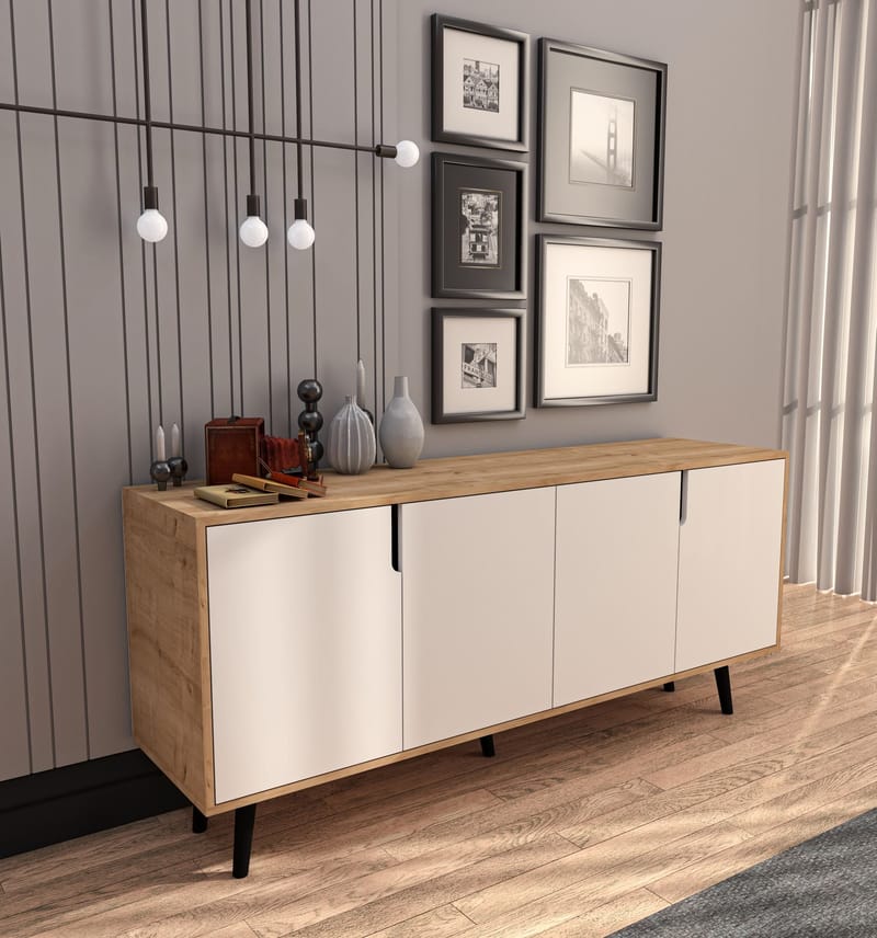 Latinara Konsollbord 180 cm - Sapphire eik, hvit - Oppbevaring - Oppbevaringsmøbler - Sideboard & skjenk