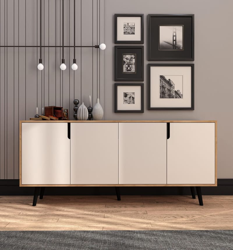 Latinara Konsollbord 180 cm - Sapphire eik, hvit - Oppbevaring - Oppbevaringsmøbler - Sideboard & skjenk