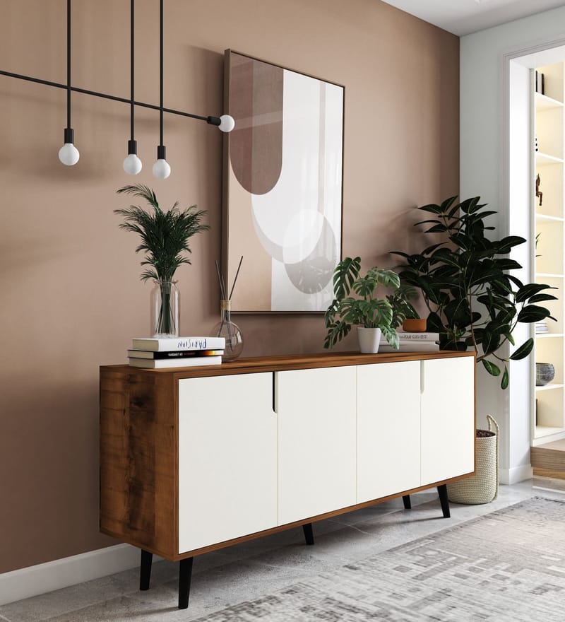 Latinara Konsollbord 180 cm - Valnøtt og hvit - Oppbevaring - Oppbevaringsmøbler - Sideboard & skjenk