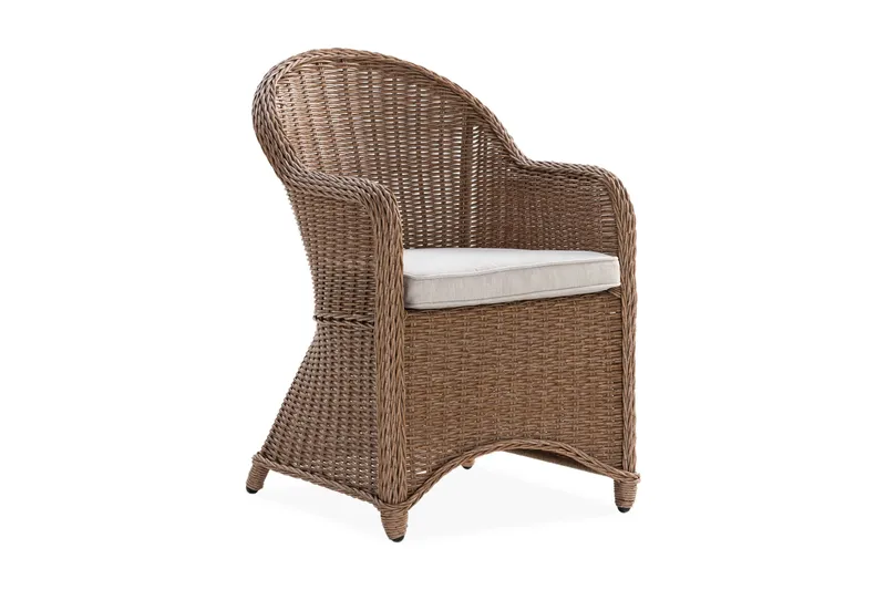 Lenestol Marcus Light m Pute - Naturbrun - Hagemøbler & utemiljø - Balkong & terrasse - Balkongmøbler - Balkongstoler