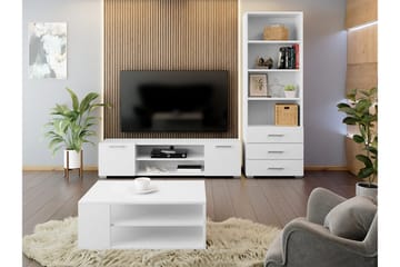 Lindesberg Møbelsett for Stue - Hvit - Oppbevaring - Oppbevaringsmøbler - Møbelsett til stue