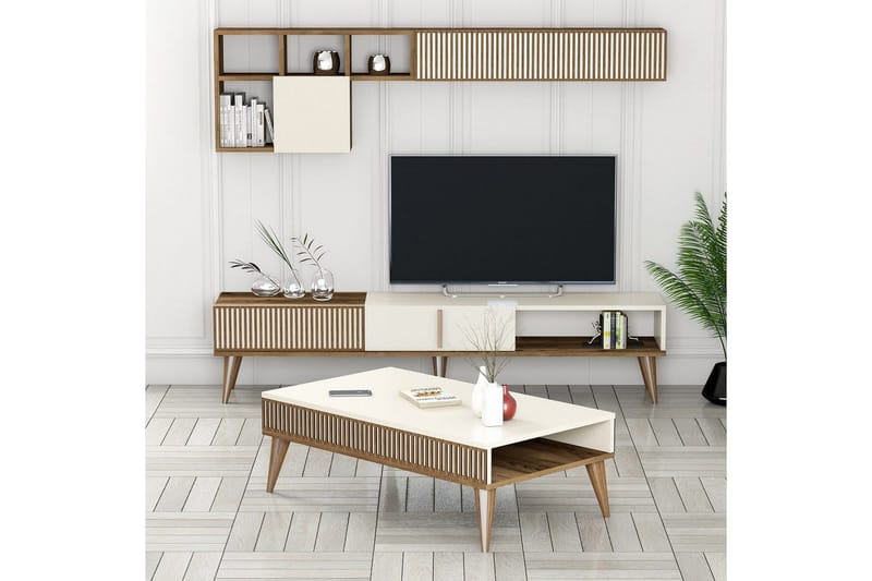 Lissione Møbelsett for Stue, Natur/Hvit