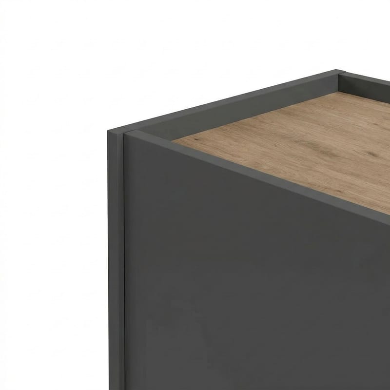 Lomar Konsoll 150x82,9x40,5 cm - Antrasitt Naturlig eik Svart - Oppbevaring - Oppbevaringsmøbler - Sideboard & skjenk