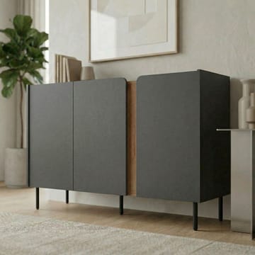 Lomar Konsoll 150x82,9x40,5 cm - Antrasitt Naturlig eik Svart - Oppbevaring - Oppbevaringsmøbler - Sideboard & skjenk