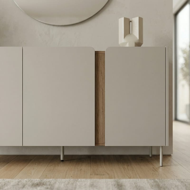 Lomar Konsoll 150x82,9x40,5 cm - Sandstein Naturlig eik - Oppbevaring - Oppbevaringsmøbler - Sideboard & skjenk