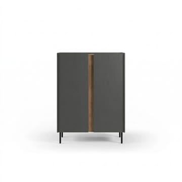 Lomar Skjenk 90x120,4x40,5 cm - Antrasitt/Naturlig eik/Svart - Oppbevaring - Oppbevaringsmøbler - Sideboard & skjenk