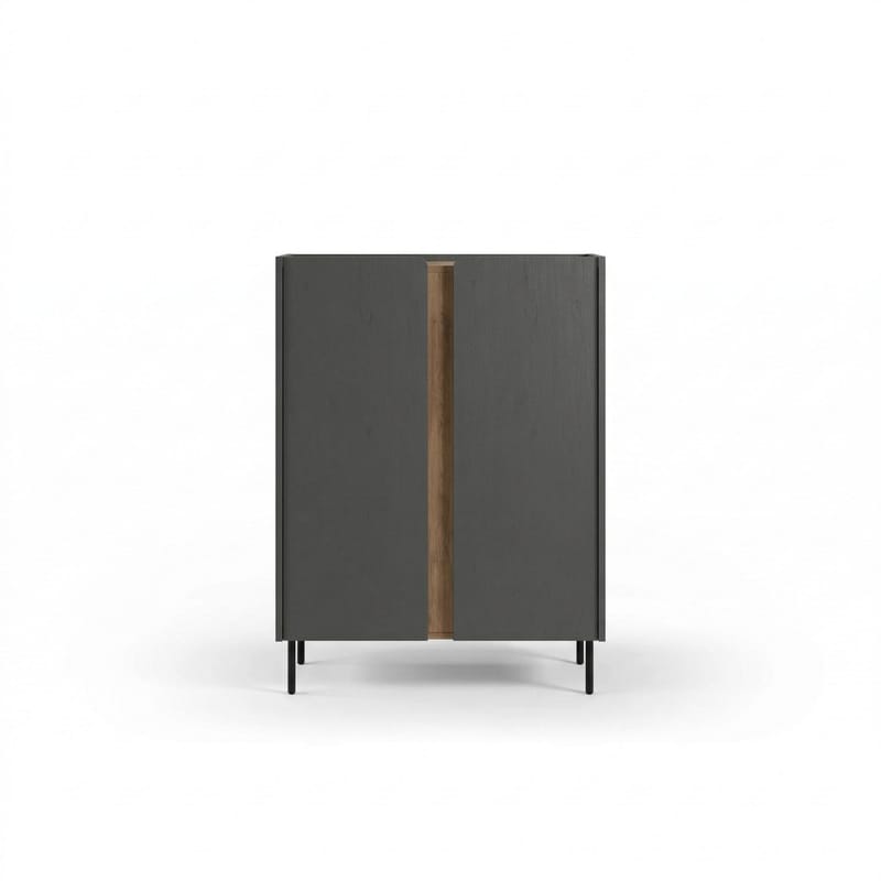 Lomar Skjenk 90x120,4x40,5 cm - Antrasitt/Naturlig eik/Svart - Oppbevaring - Oppbevaringsmøbler - Sideboard & skjenk