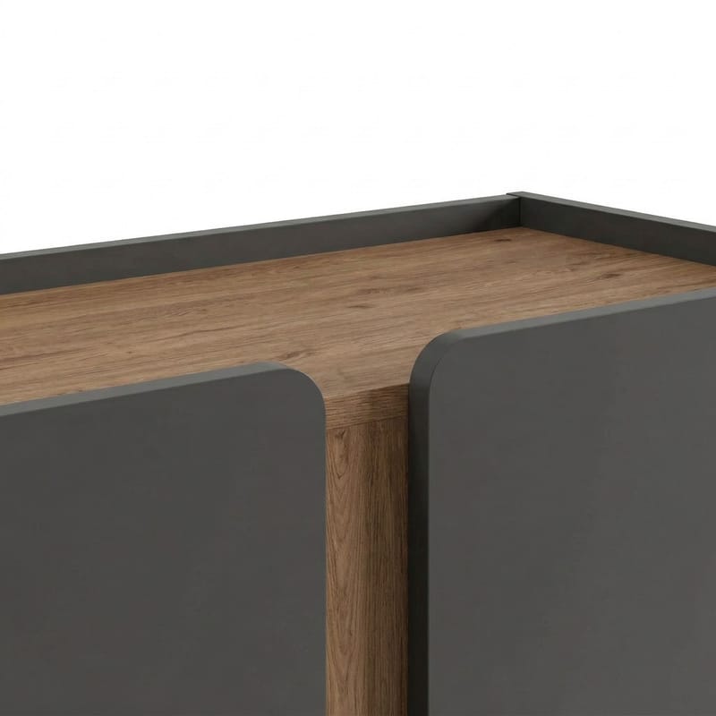Lomar Skjenk 90x120,4x40,5 cm - Antrasitt/Naturlig eik/Svart - Oppbevaring - Oppbevaringsmøbler - Sideboard & skjenk
