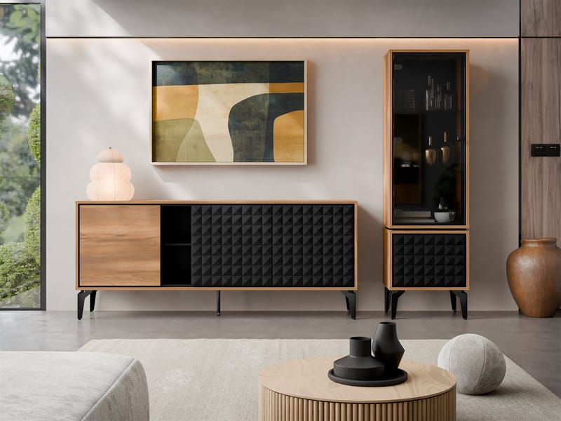 Lorvenn Møbelsett for stue - Brun/Svart - Oppbevaring - Oppbevaringsmøbler - Møbelsett til stue