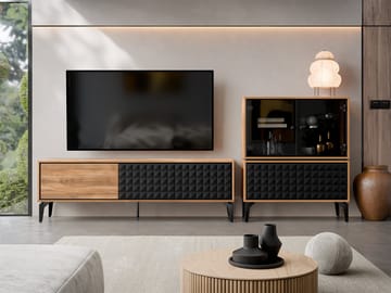 Lorvenn Møbelsett for stue - Brun/Svart - Oppbevaring - Oppbevaringsmøbler - Møbelsett til stue