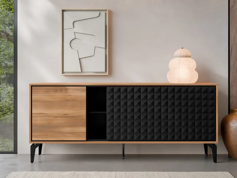 Lorvenn Skjenk 190x40 cm - Brun/Svart - Oppbevaring - Oppbevaringsmøbler - Sideboard & skjenk