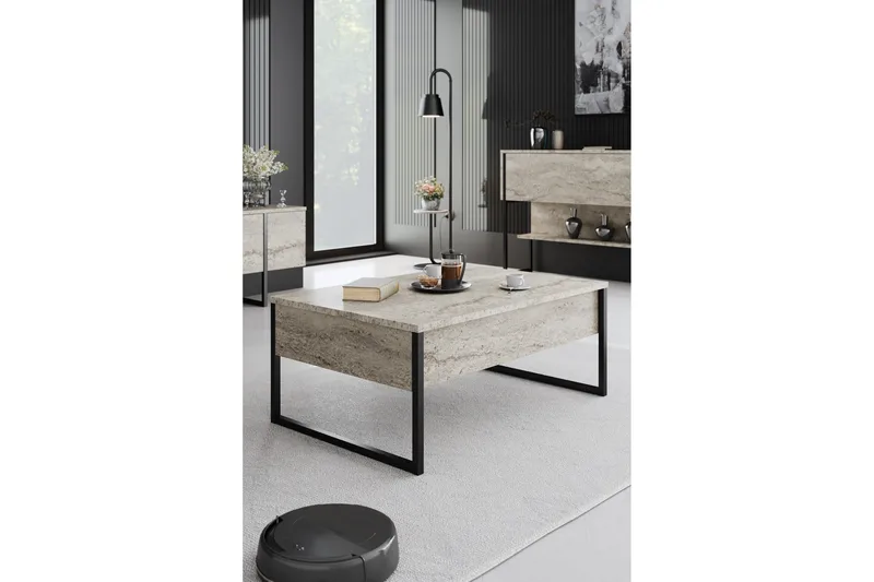 Luxe Møbelssett for Stue - Beige/Svart - Oppbevaring - Oppbevaringsmøbler - Møbelsett til stue