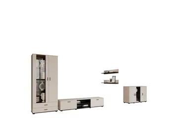 Lyrosen Møbelsett for Stue - Beige - Oppbevaring - Oppbevaringsmøbler - Møbelsett til stue