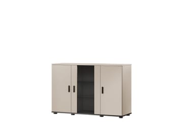 Lyrosen Skjenk 120 cm i Tre med Glassdør - Beige - Oppbevaring - Oppbevaringsmøbler - Sideboard & skjenk