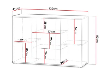 Lyrosen Skjenk 120x41 cm - Beige - Oppbevaring - Oppbevaringsmøbler - Sideboard & skjenk