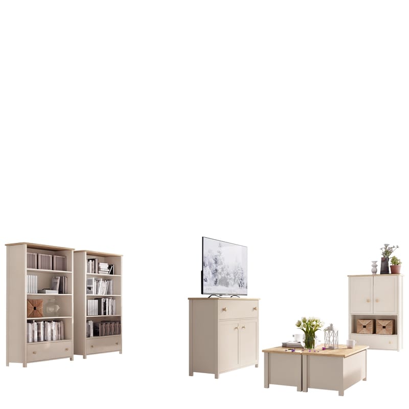 møbelsett Story Beige, eik, Beige, eik