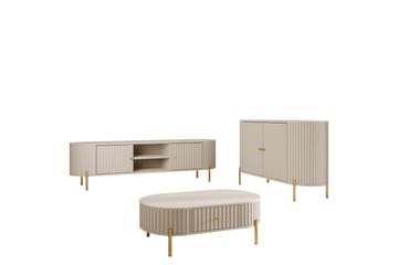 Maggio Møbelsett For Stue - Beige - Oppbevaring - Oppbevaringsmøbler - Møbelsett til stue