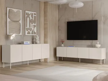 Marros Møbelsett Skjenk 200 cm - Beige - Oppbevaring - Oppbevaringsmøbler - Møbelsett til stue