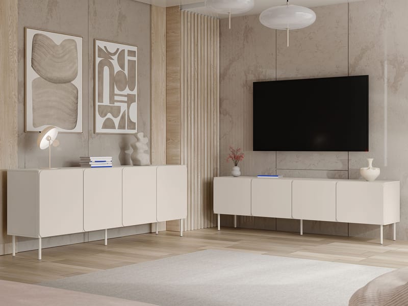 Marros Møbelsett Skjenk 200 cm - Beige - Oppbevaring - Oppbevaringsmøbler - Møbelsett til stue