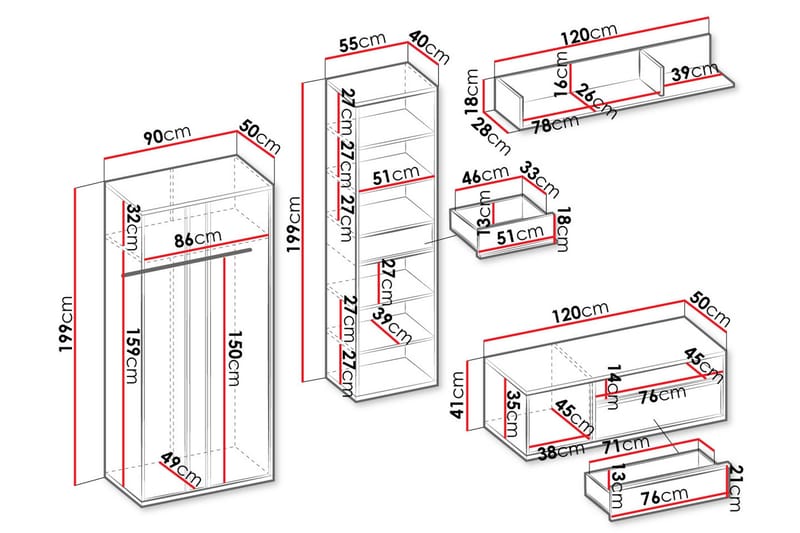 Metropolitan Møbelsett Til Stuen - Oppbevaring - Oppbevaringsmøbler - Møbelsett til stue