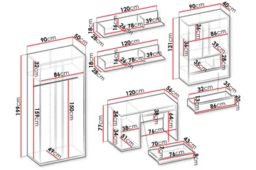 Metropolitan Møbelsett Til Stuen - Oppbevaring - Oppbevaringsmøbler - Møbelsett til stue