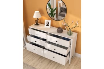 Meyric Hjørnekommode 154 cm - Natur/Hvit - Oppbevaring - Oppbevaringsmøbler - Kommode